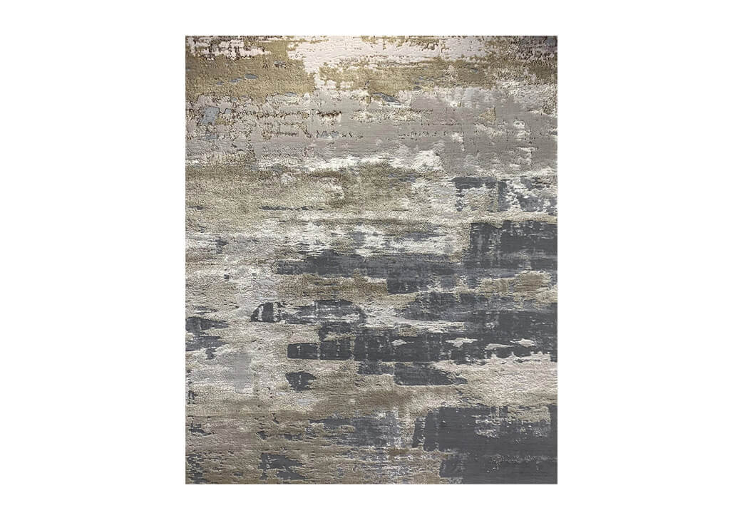 Contemporary Beige & Gold Area Rug
