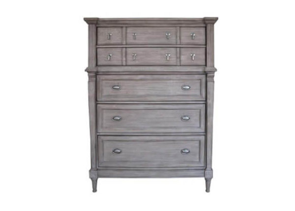 Gray French-Inspired Chest of Drawers