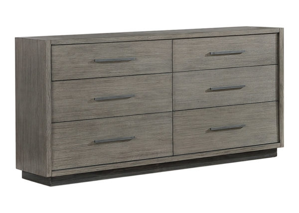 6-Drawer Gray Oak Dresser