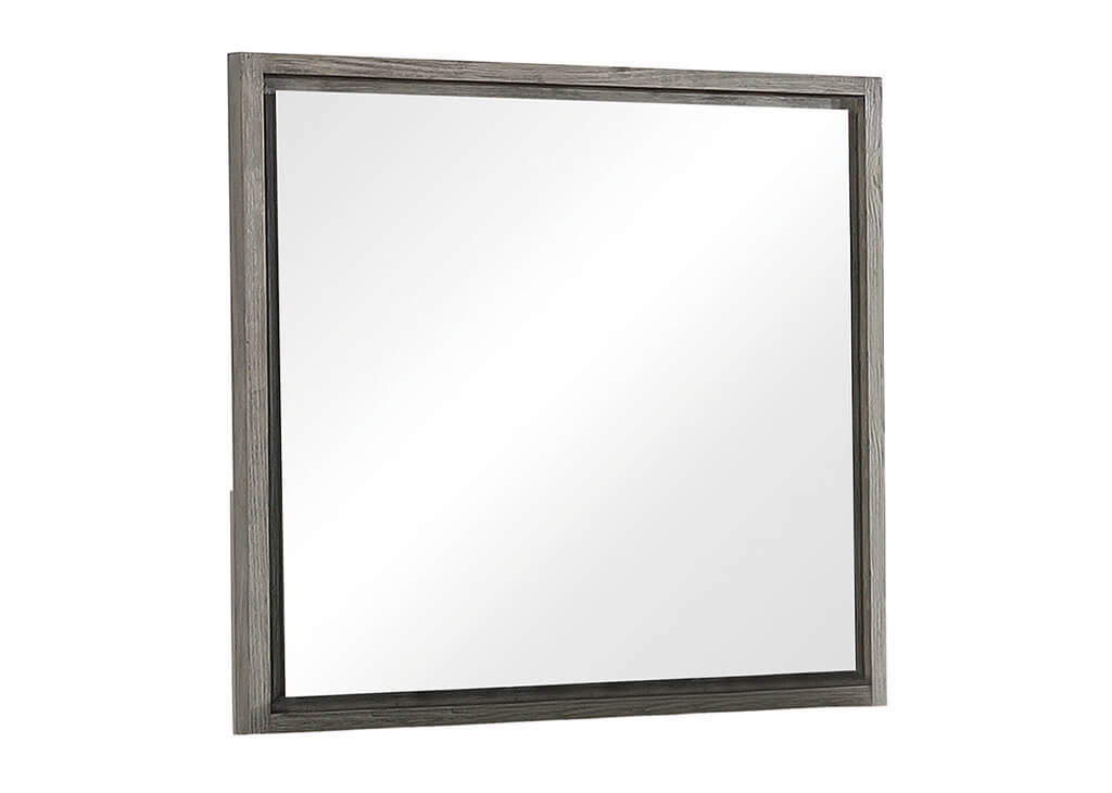 Gray Oak Dresser Mirror