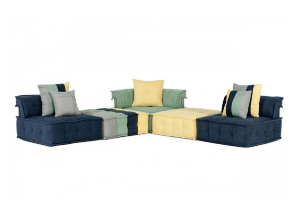 Multicolored Modular Sectional