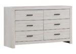 Whitewashed 6-Drawer Dresser
