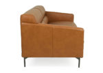 Side Facing Biscuit Back Top Grain Leather Loveseat