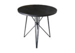 Black Metal and faux leather 5 pc dining set