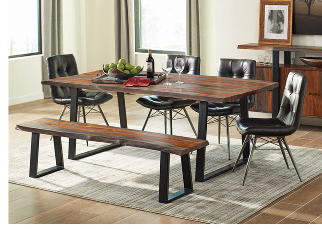 Industrial Solid Sheesham Wood 6-PC Dining Set