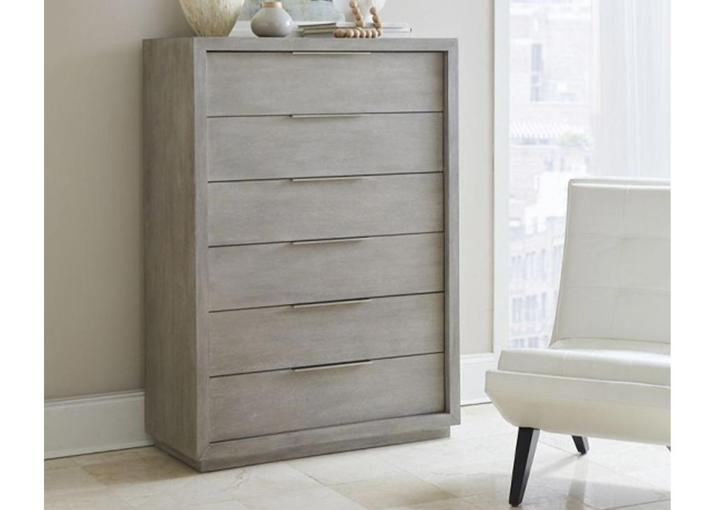 Mineral Gray six drawer Chest Room View