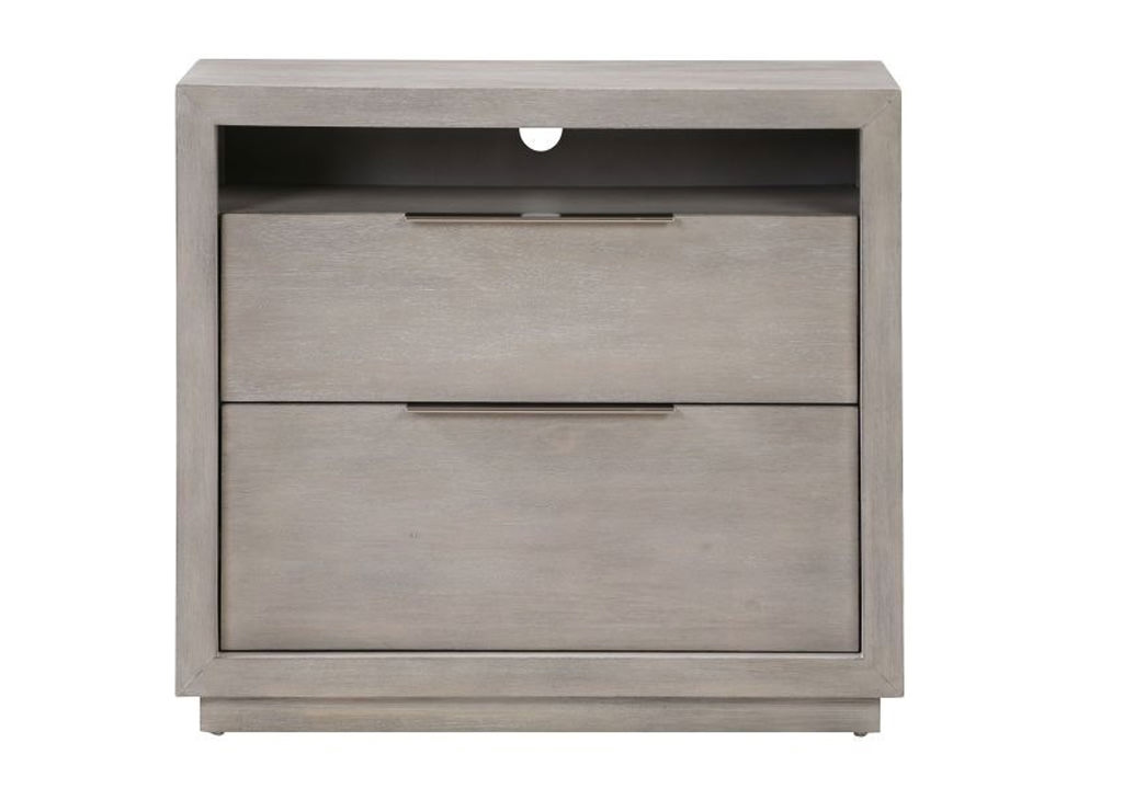 Mineral Gray Nightstand front facing