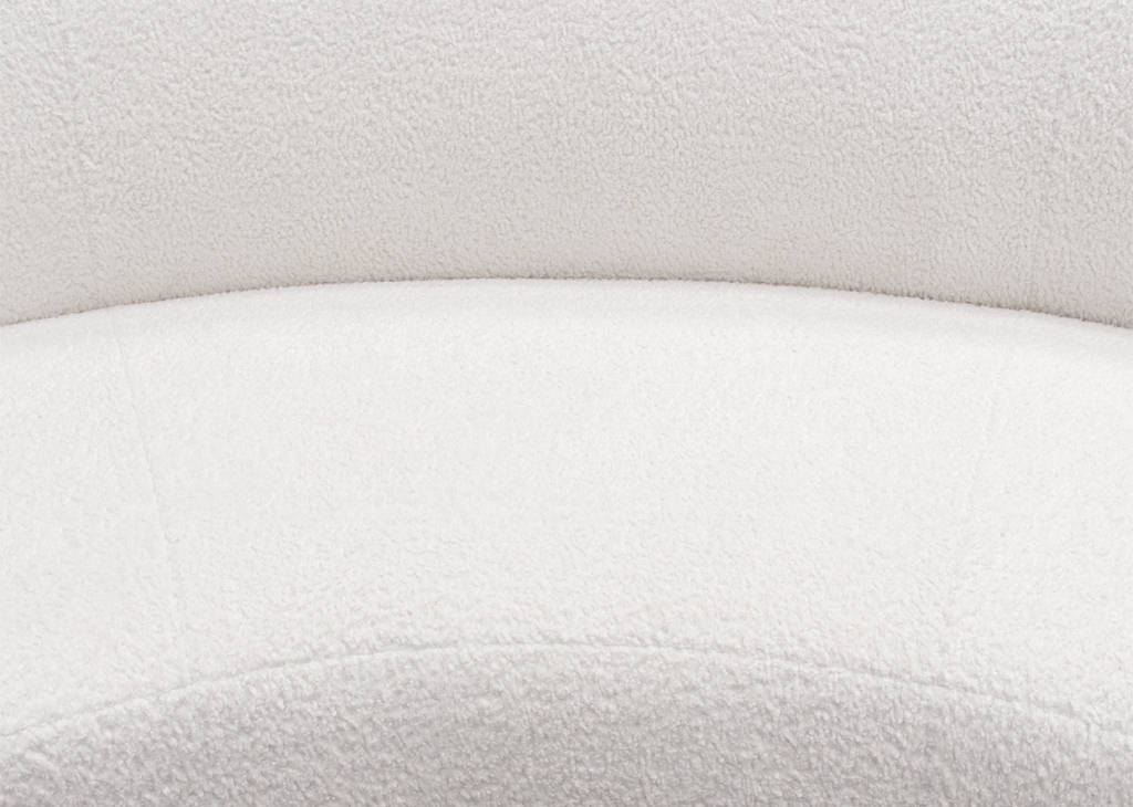 White Plush Sofa Up Close Swatch