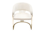 White Velvet Chair Front Facing