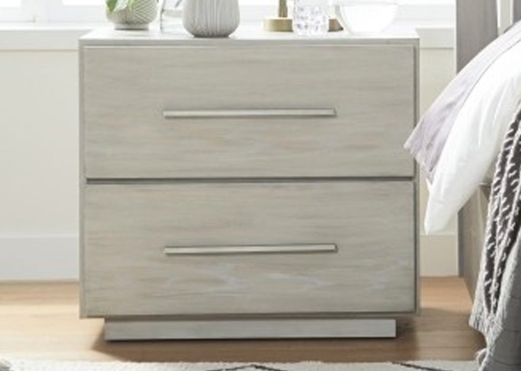 Whitewash Oak Bedroom Nightstand Bedroom View