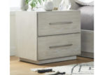 Whitewash oak color 2 drawer night stand lifestyle