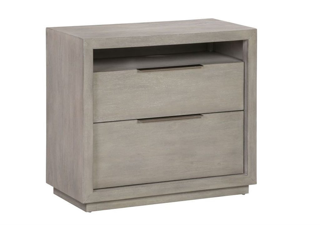 Mineral Gray Nightstand left facing