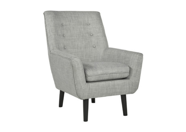 Gray Button Tufted Armchair
