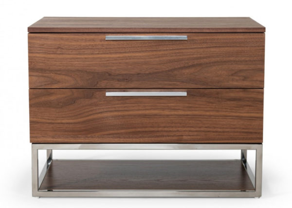 Contemporary-Style Stainless Steel Nightstand