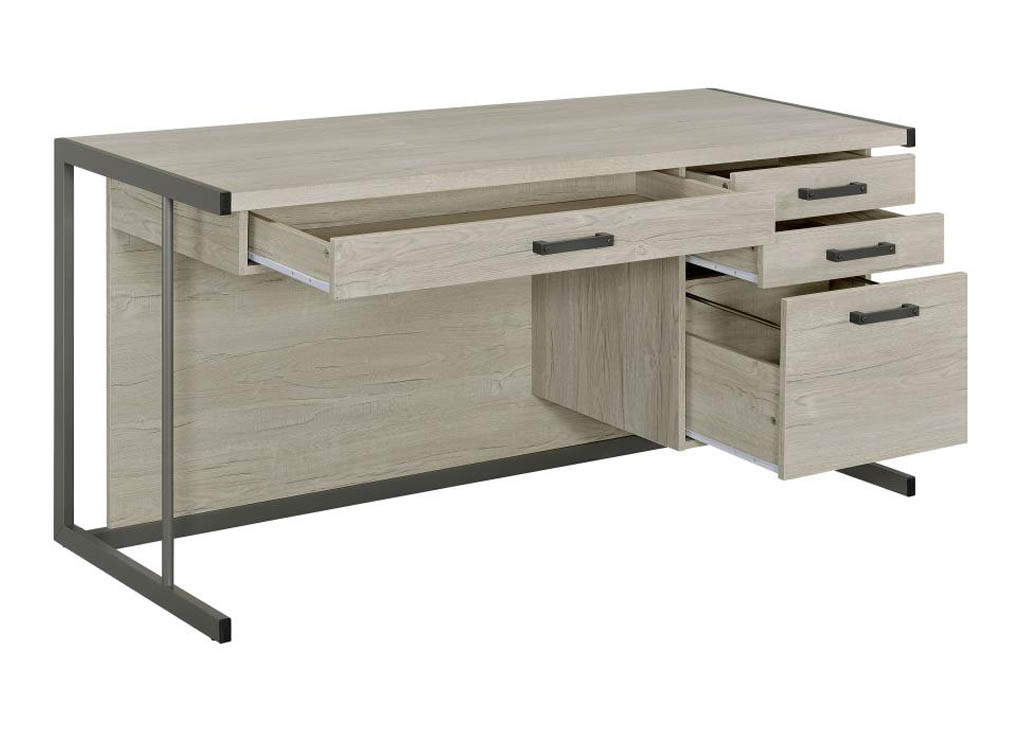 Modern Computer Desk w/ Storage - Caravana Furniture