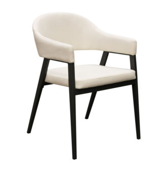 Modern Upholstered & Metal Base Dining Chair