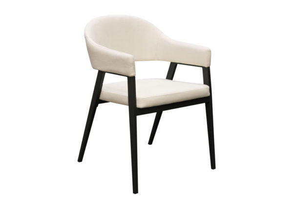 Modern Upholstered & Metal Base Dining Chair