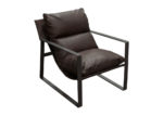 Contemporary Metal & Leather/Fabric Accent Chair