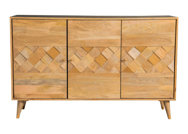 Solid Mango Wood Accent Cabinet