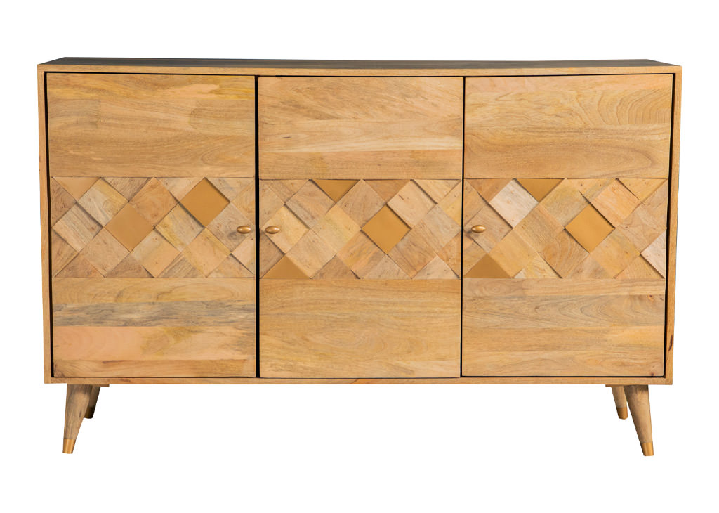 Solid Mango Wood Accent Cabinet Caravana Furniture