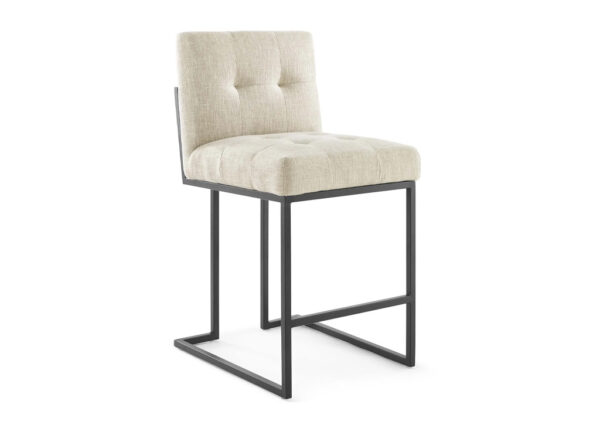 Fabric Upholstery With Stainless Steel Base Counter Stool