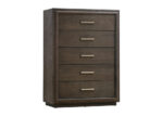 Brown Solid Oak Chest of Drawers