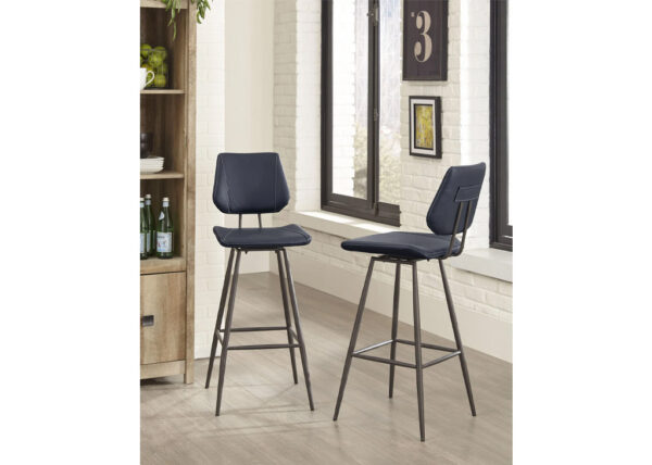 Modern cobalt swivel barstools