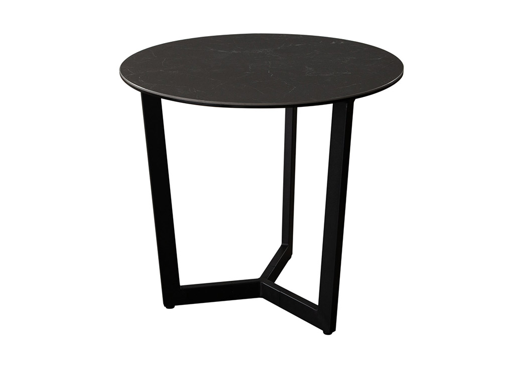 Round Ceramic End Table